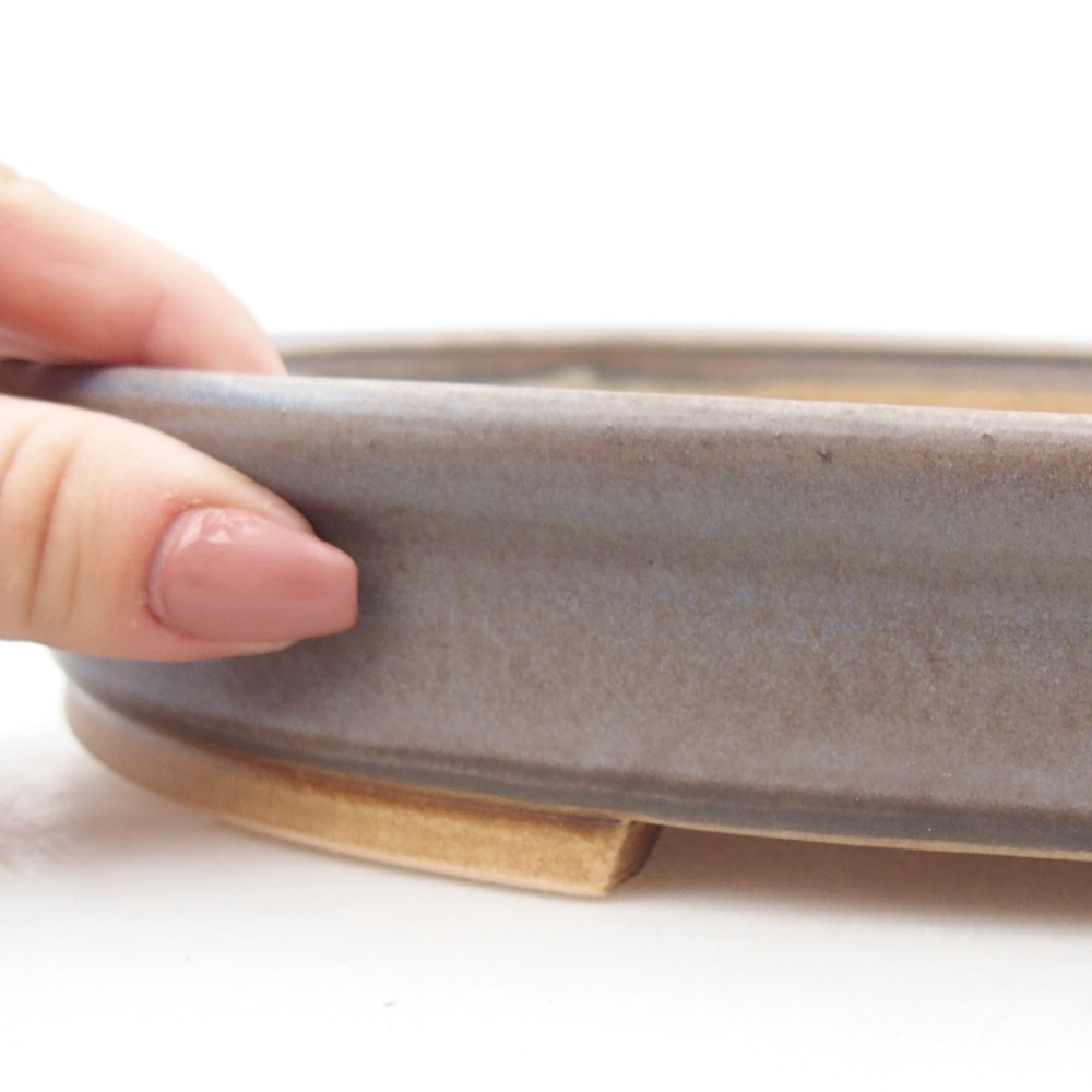 Ciotola bonsai in ceramica 30,5 x 27 x 4 cm, colore blu