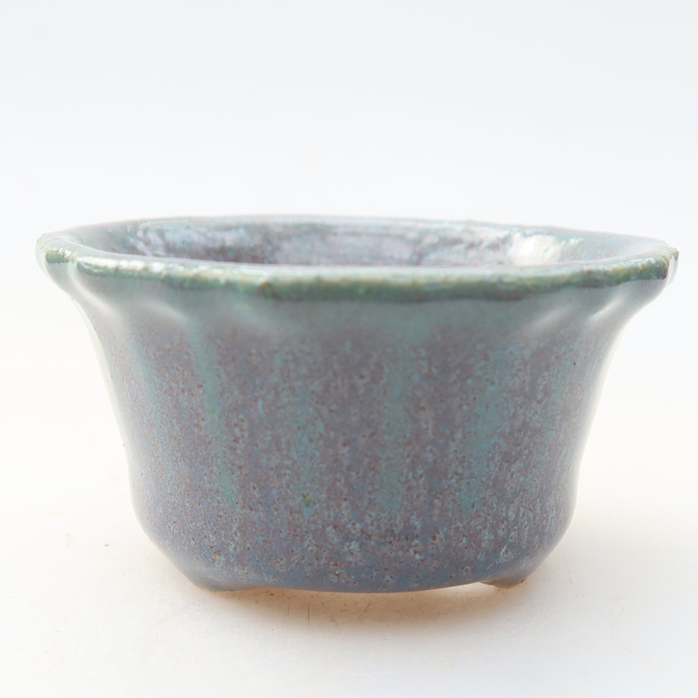 Vaso per bonsai in ceramica 5,5 x 5,5 x 3 cm, colore grigio