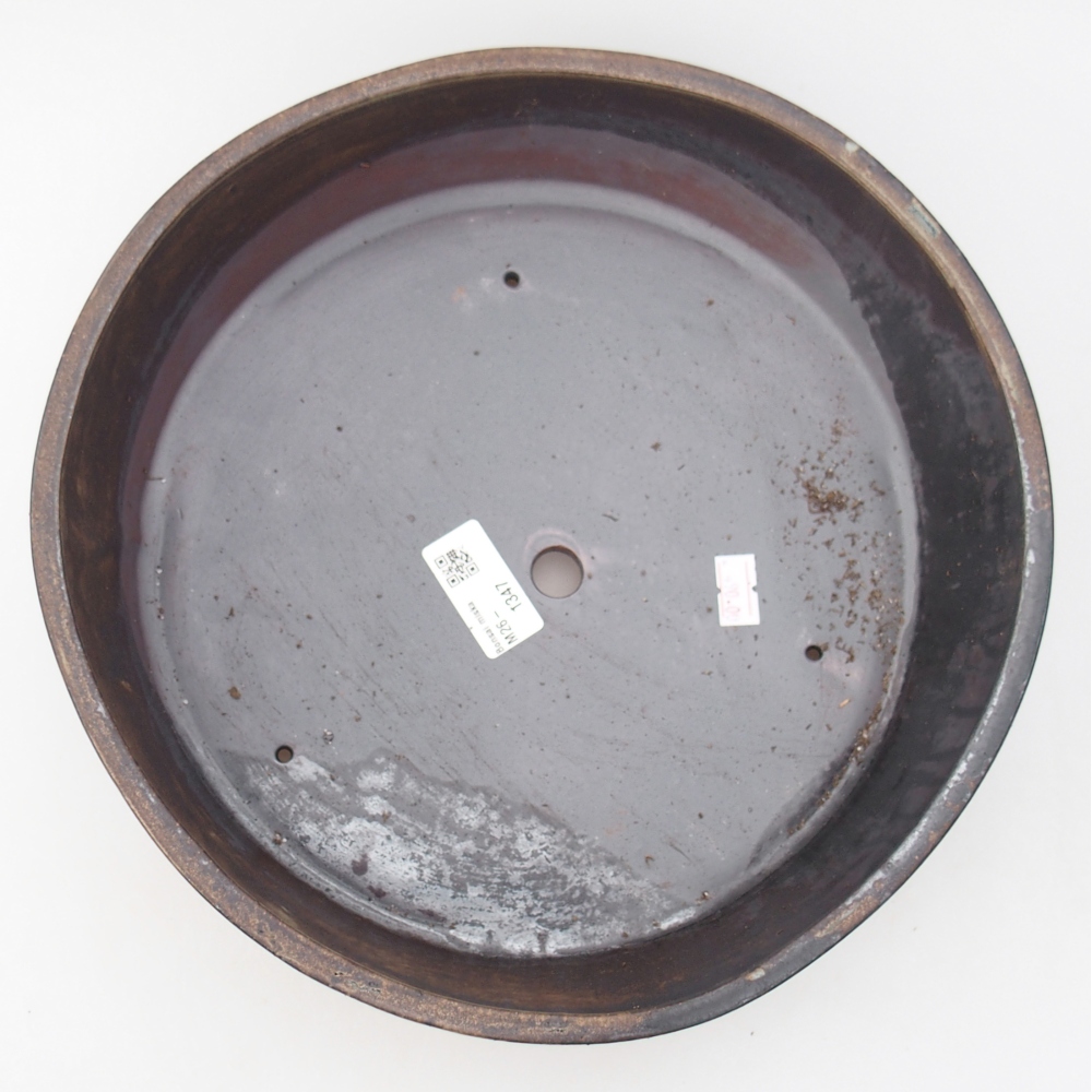 Ciotola per bonsai in ceramica 27,5 x 27,5 x 8 cm, marrone
