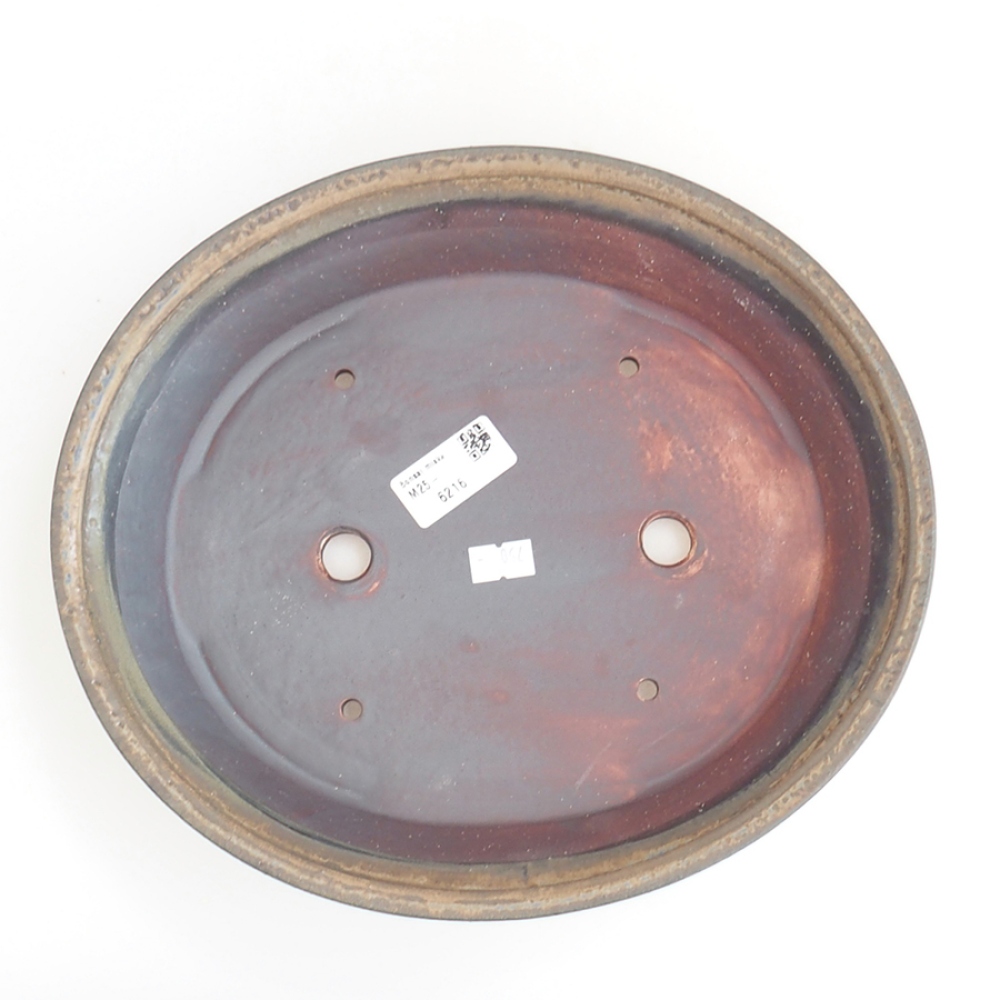 Ciotola per bonsai in ceramica 27 x 24 x 6 cm, marrone