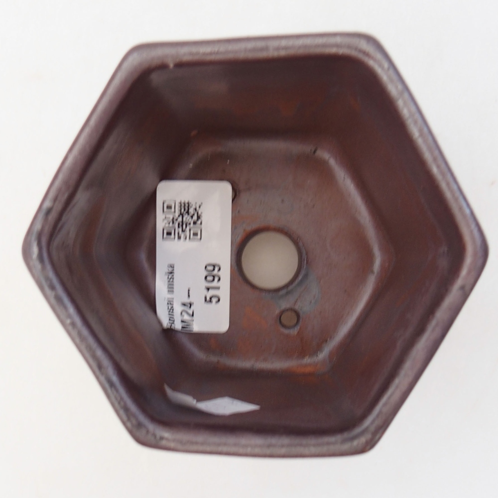 Ciotola bonsai in ceramica 9 x 8 x 8 cm, colore metallo