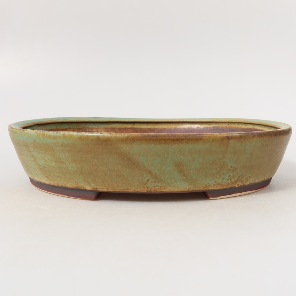 Ciotola bonsai in ceramica 22,5 x 20 x 4,5 cm, verde