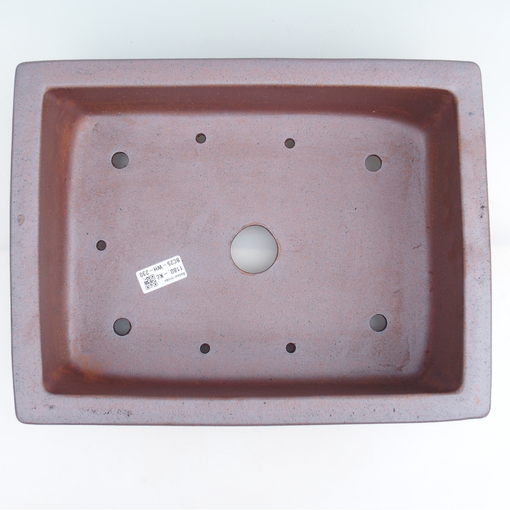 Ciotola bonsai in ceramica 35,5 x 27 x 11 cm, colore metallo