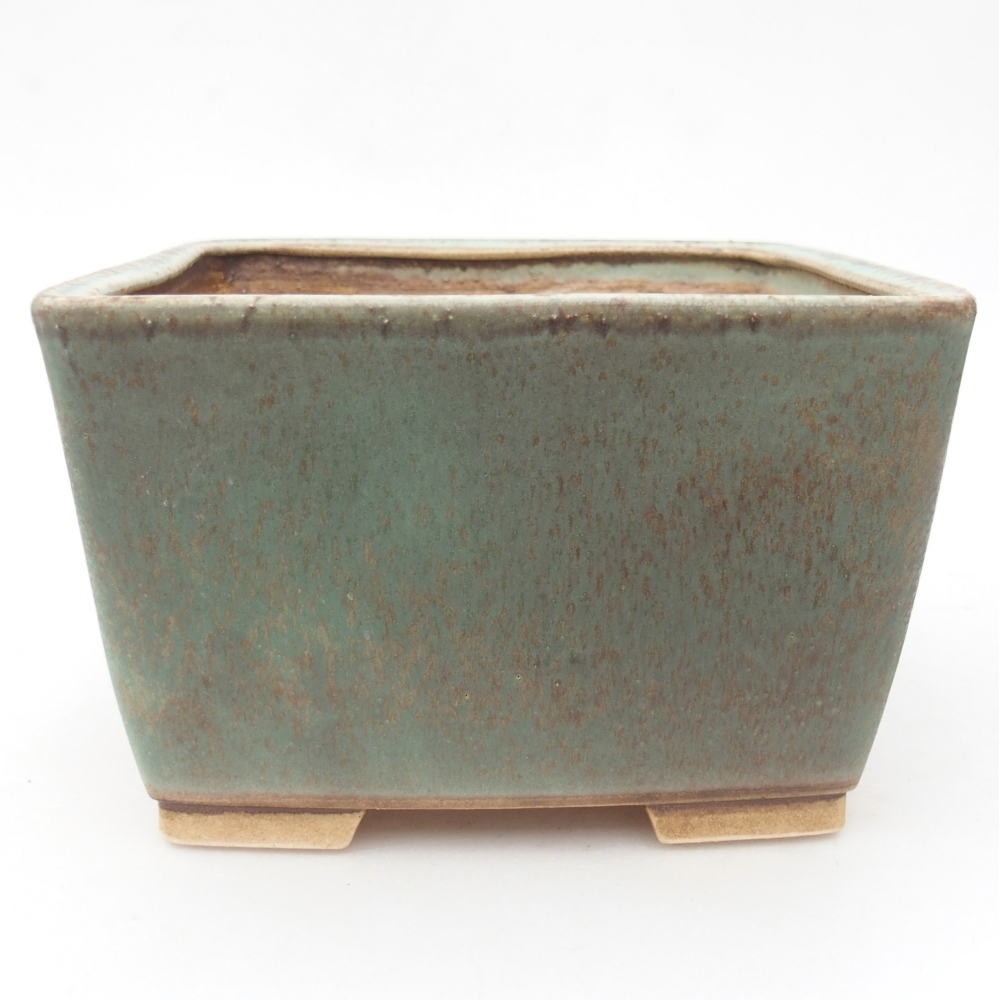 Ciotola per bonsai in ceramica 16 x 16 x 10 cm, verde