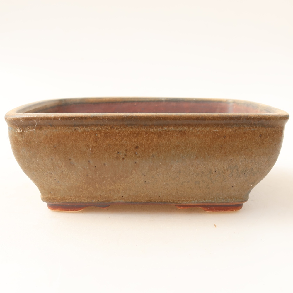 Vaso da bonsai in ceramica 15 x 12,5 x 5,5 cm, colore marrone