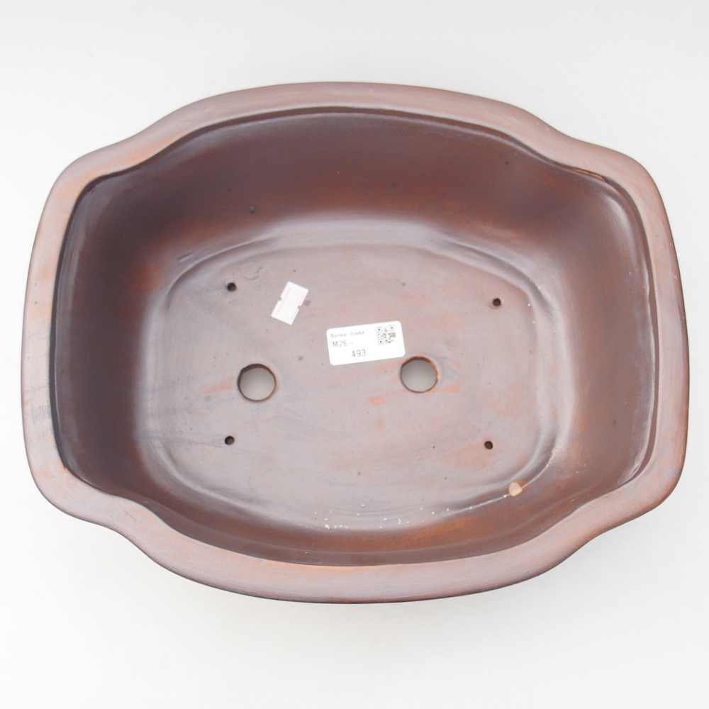 Ciotola bonsai in ceramica 30 x 25 x 10 cm, colore metallo