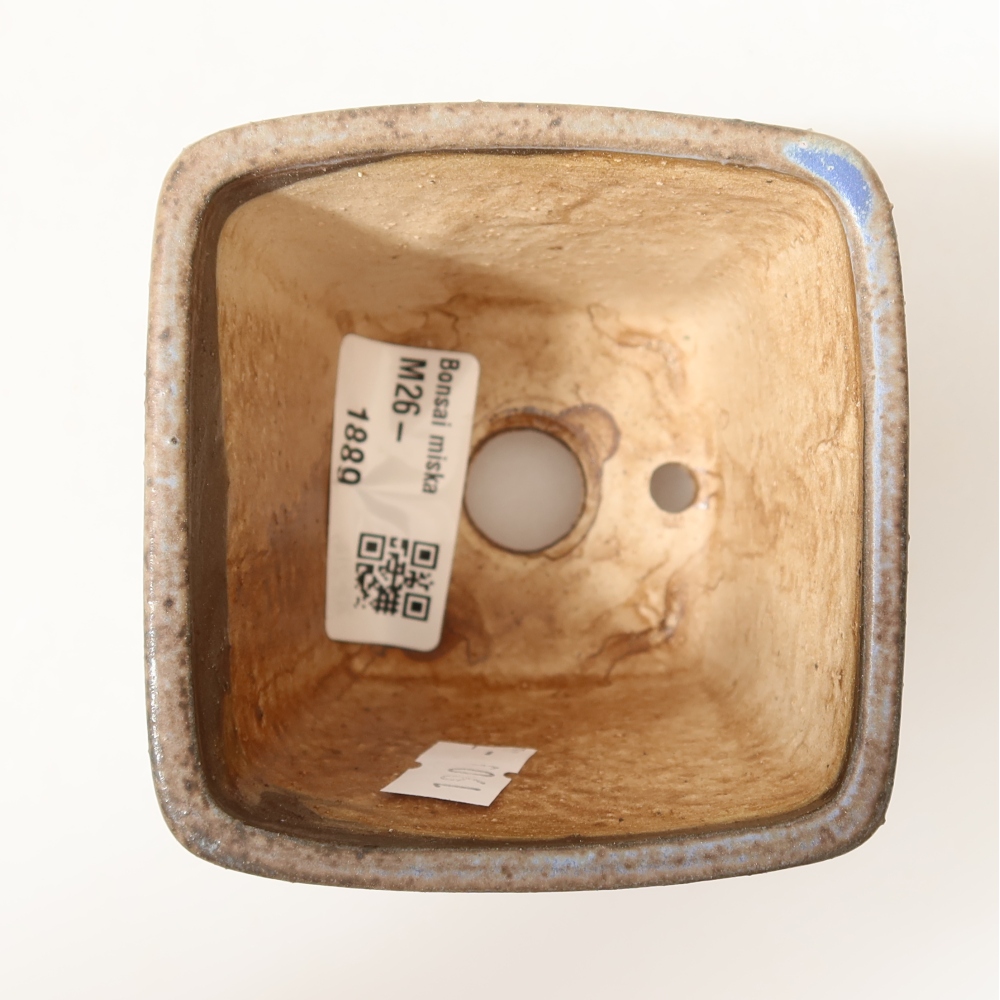 Vaso da bonsai in ceramica 7,5 x 7,5 x 7,5 cm, colore blu