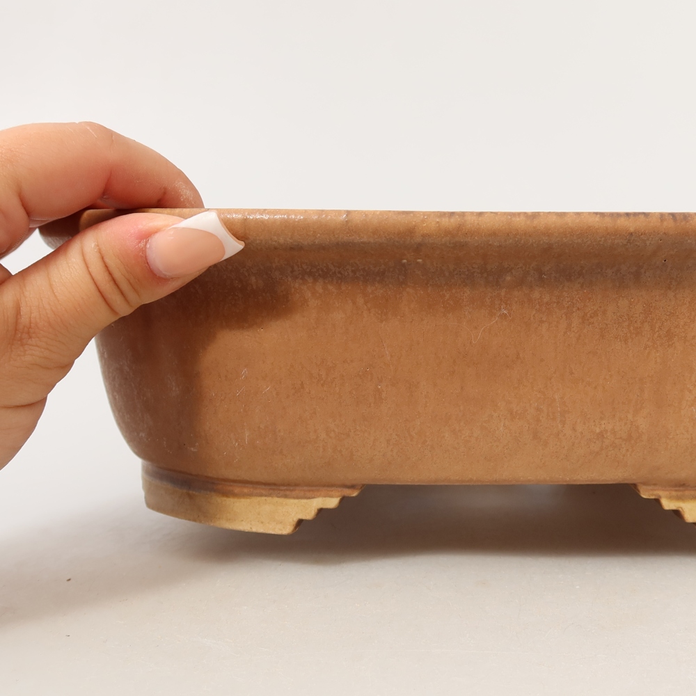 Vaso da bonsai in ceramica 25 x 21,5 x 7,5 cm, colore rosa