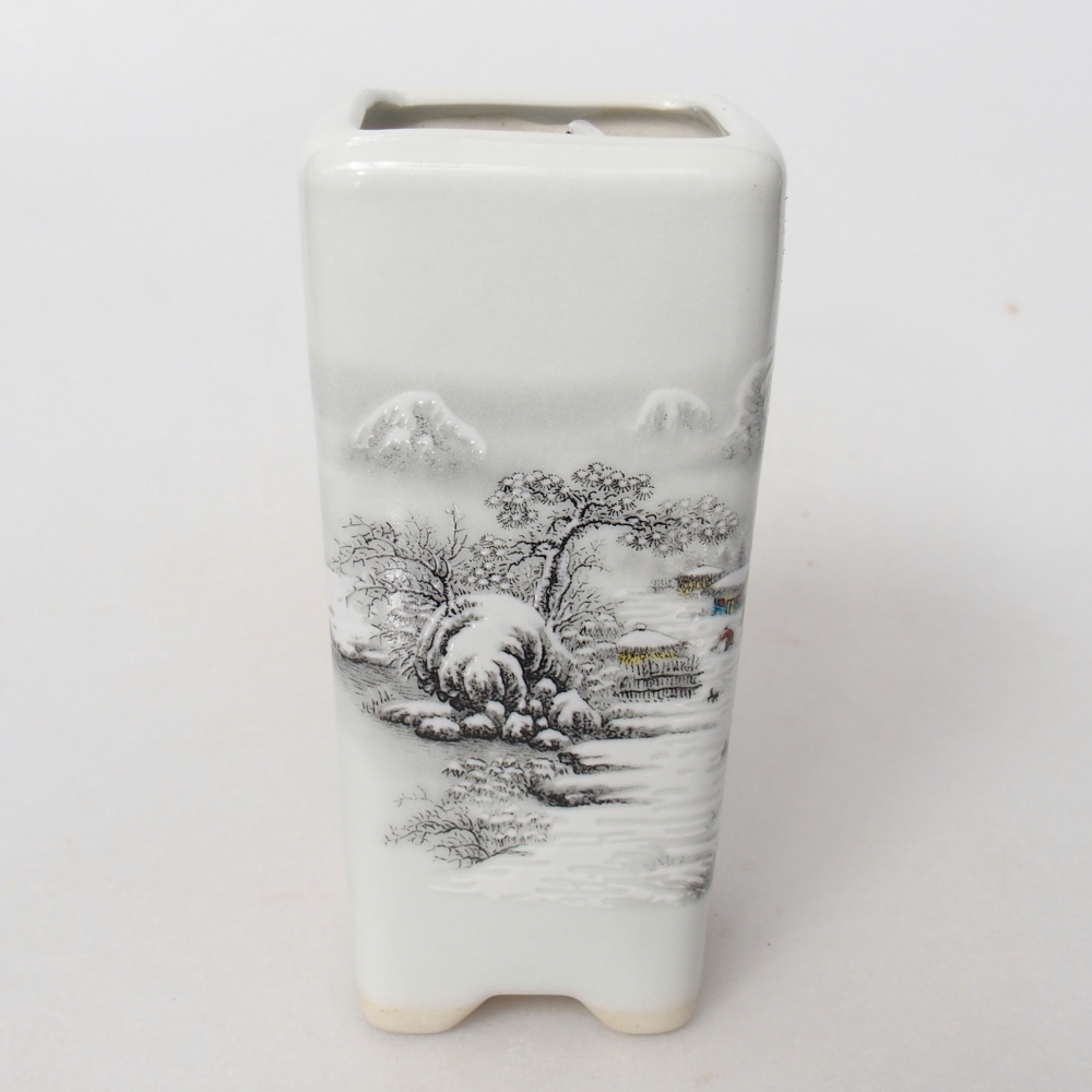 Ciotola per bonsai in ceramica 5,5 x 5,5 x 12 cm, colore bianco