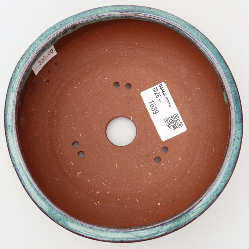 Ciotola per bonsai in ceramica 15 x 15 x 5,5 cm, colore blu