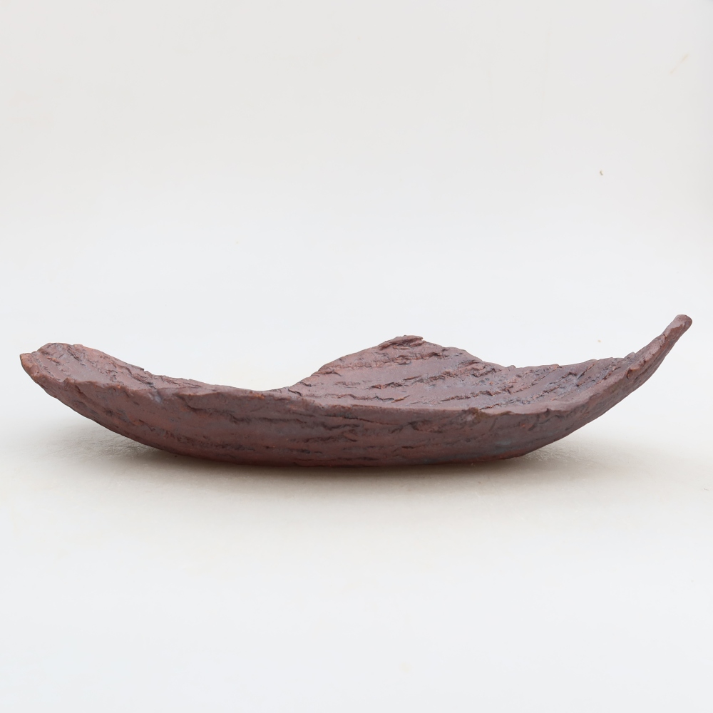 Conchiglia in ceramica  30 x 19,5 x 7 cm, colore marrone