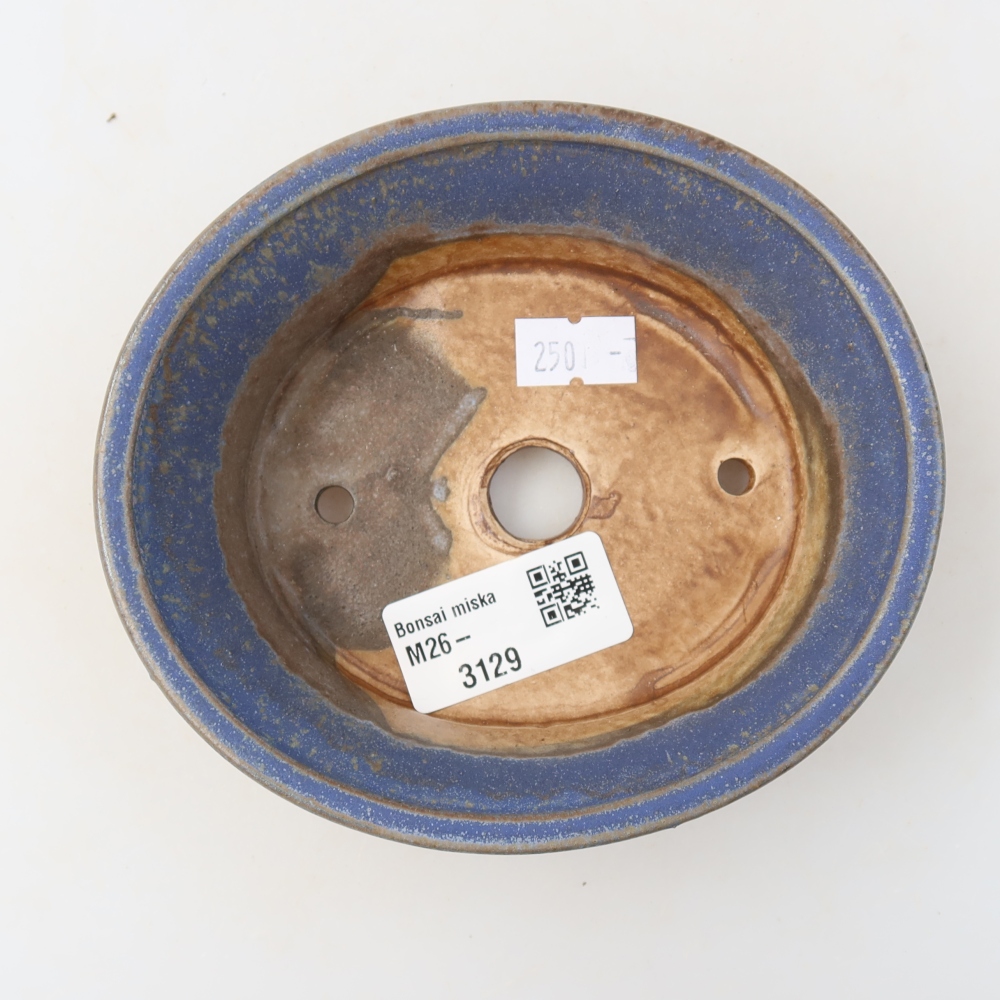 Vaso da bonsai in ceramica 13 x 11,5 x 4 cm, colore blu