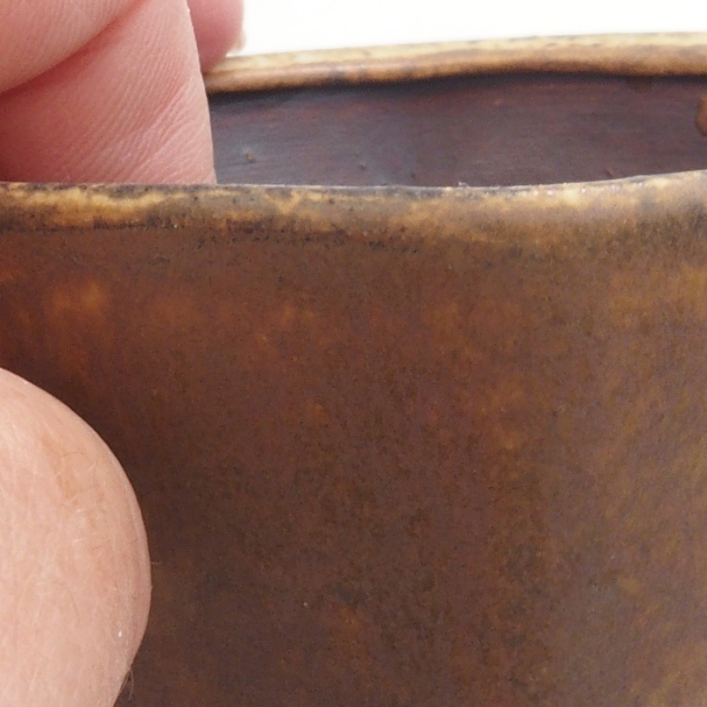 Ciotola per bonsai in ceramica 10 x 8,5 x 4 cm, marrone