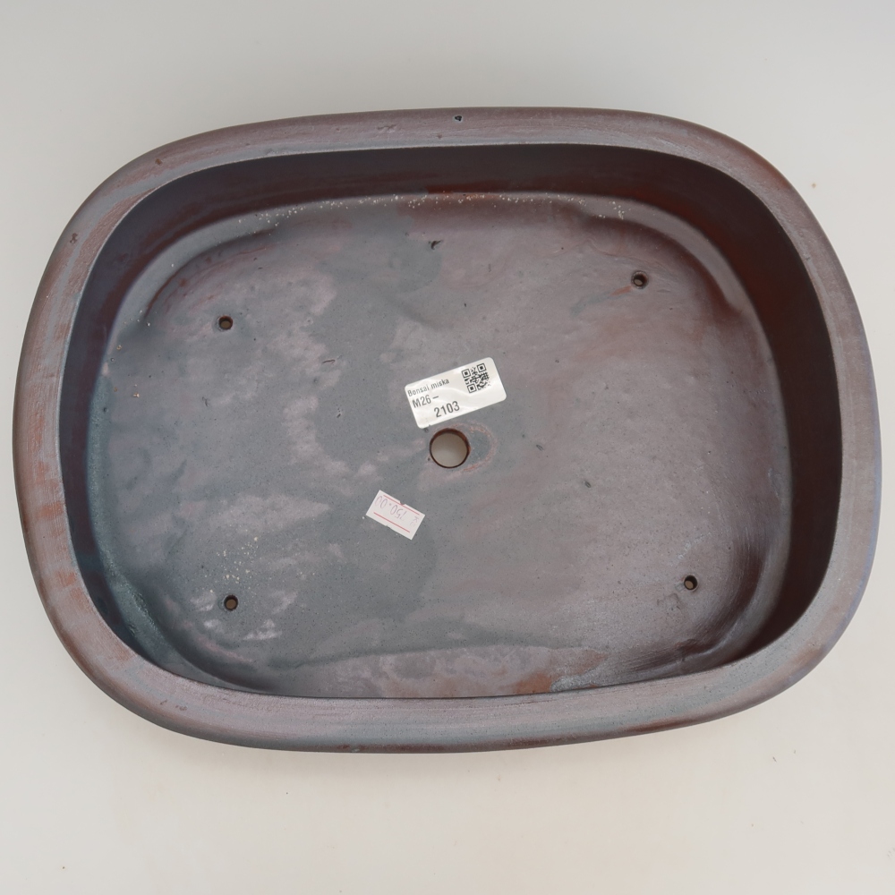 Vaso da bonsai in ceramica 31,5 x 24 x 8 cm, colore metallizzato