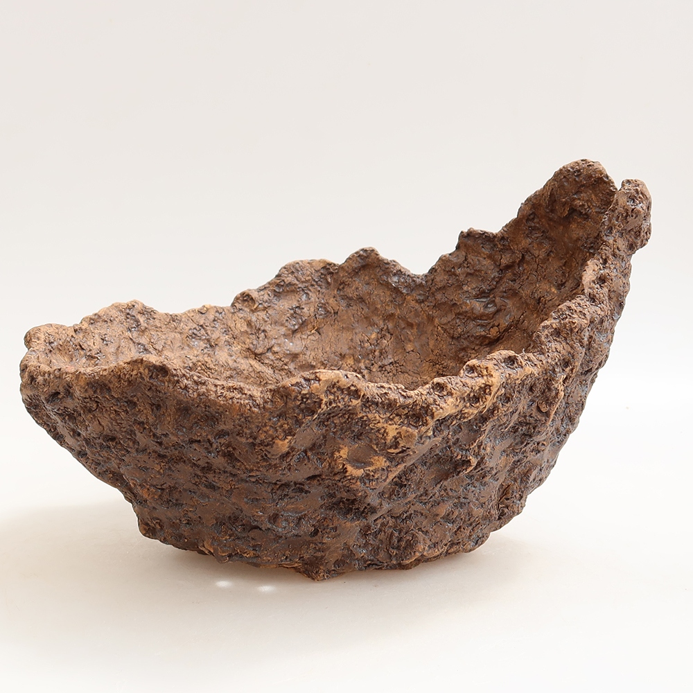 Conchiglia in ceramica 22 x 20 x 16,5 cm, colore marrone