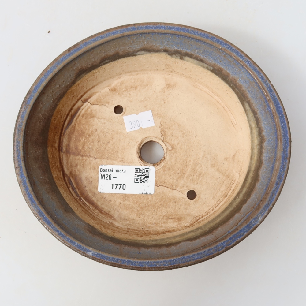 Vaso da bonsai in ceramica 17,5 x 16,5 x 5 cm, colore blu