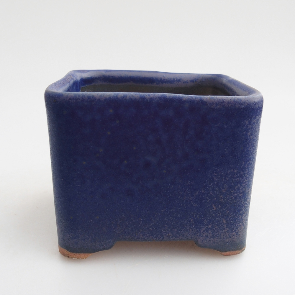Ciotola per bonsai in ceramica 10 x 10 x 8 cm, colore blu