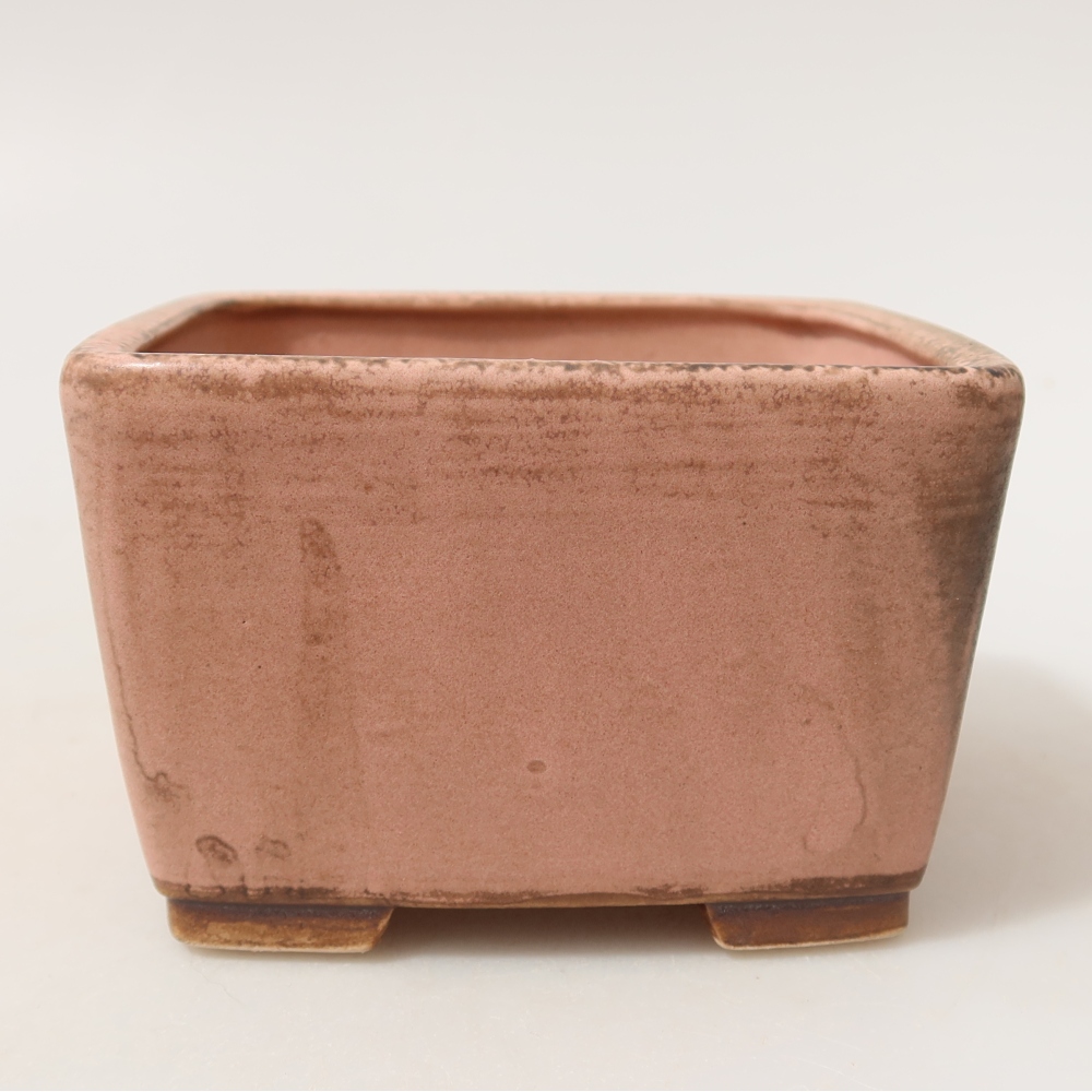 Ciotola bonsai in ceramica 10,5 x 10,5 x 7 cm, rosa