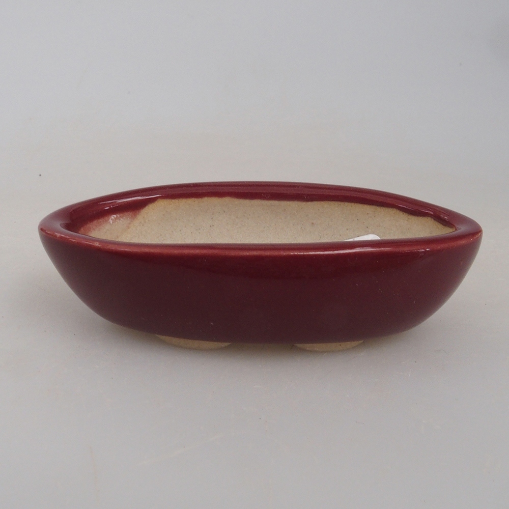 Ciotola per mini bonsai 7 x 3 x 2 cm, bordeaux