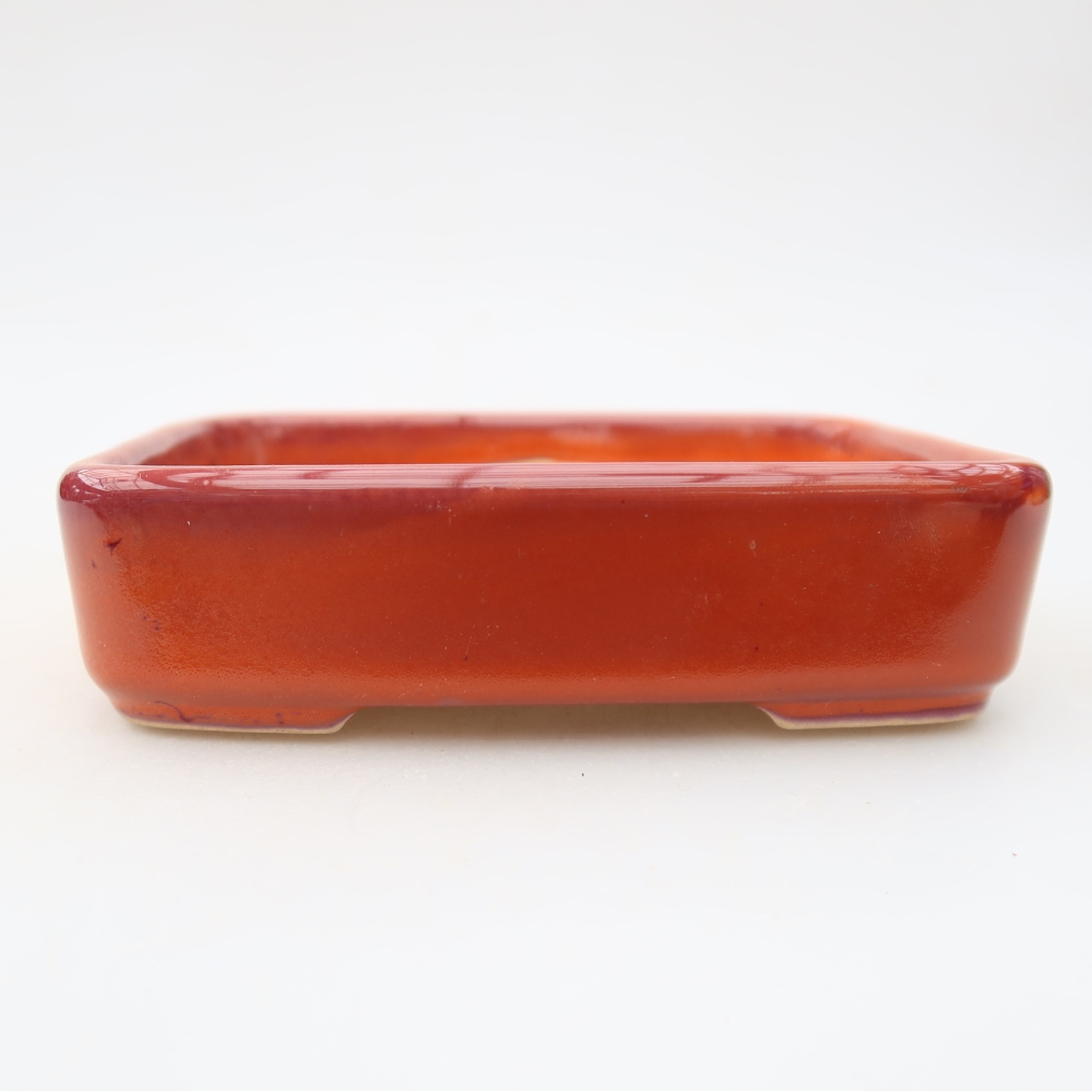 Ciotola per bonsai in ceramica 12,5 x 9 x 3,5 cm, arancione