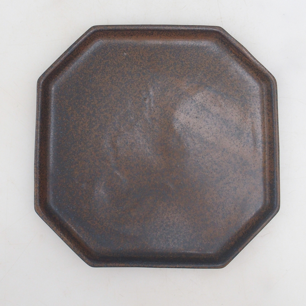 Ciotola in ceramica H14 - 18 x 18 x 1 cm - marrone