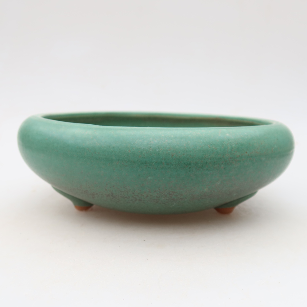 Vaso da bonsai in ceramica 20 x 20 x 7,5 cm, colore verde