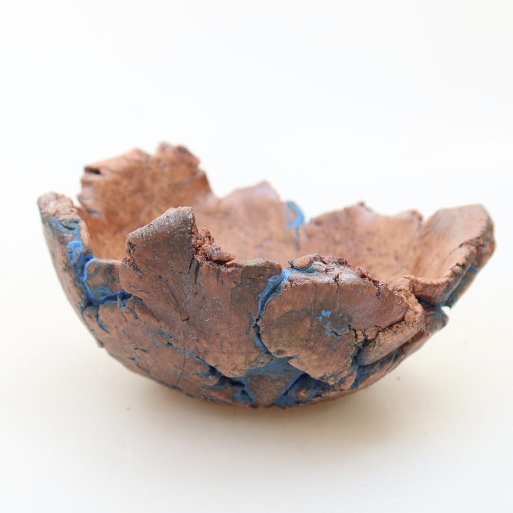 Guscio in ceramica 9 x 9 x 5 cm, colore blu
