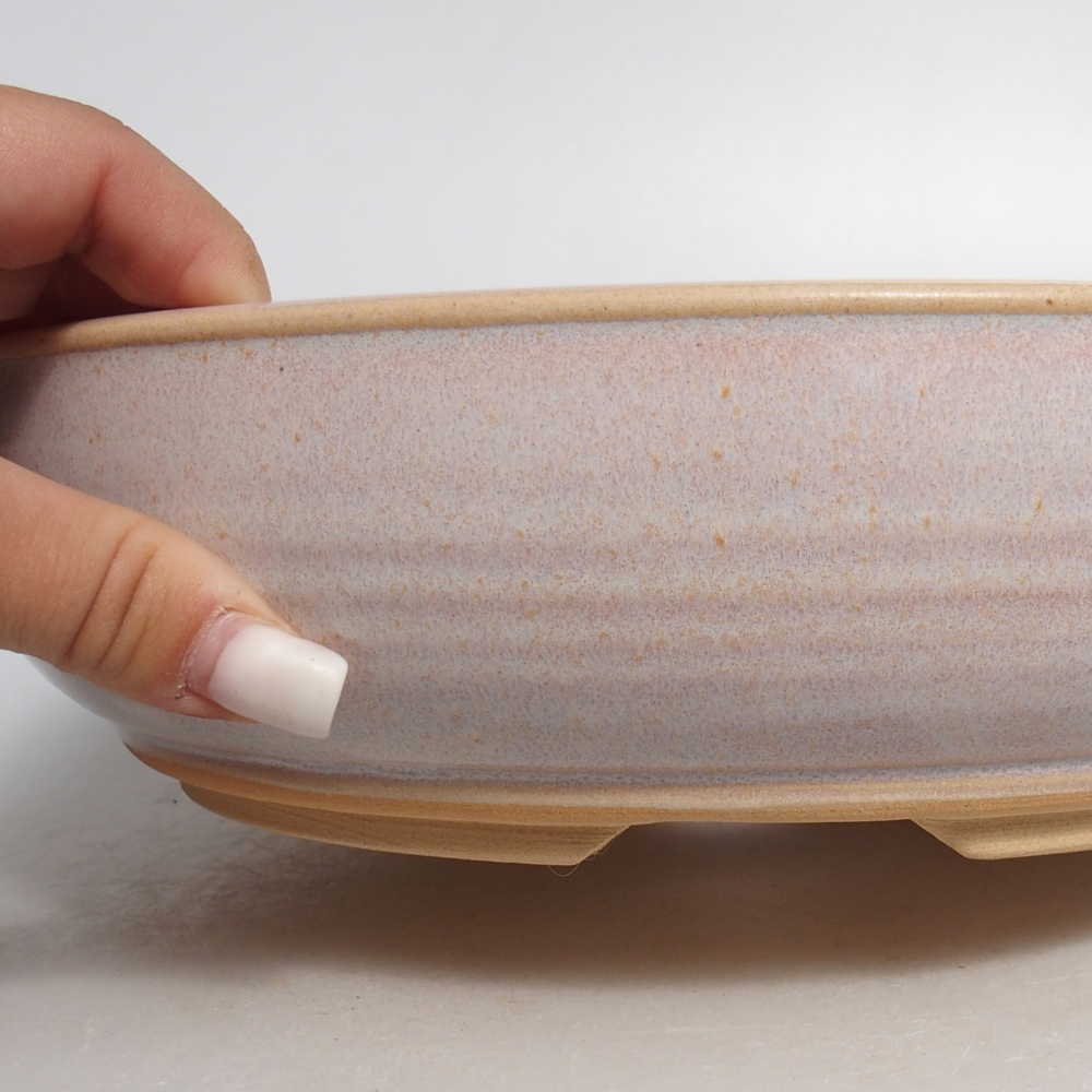 Ciotola bonsai in ceramica 26 x 26 x 7 cm, colore beige