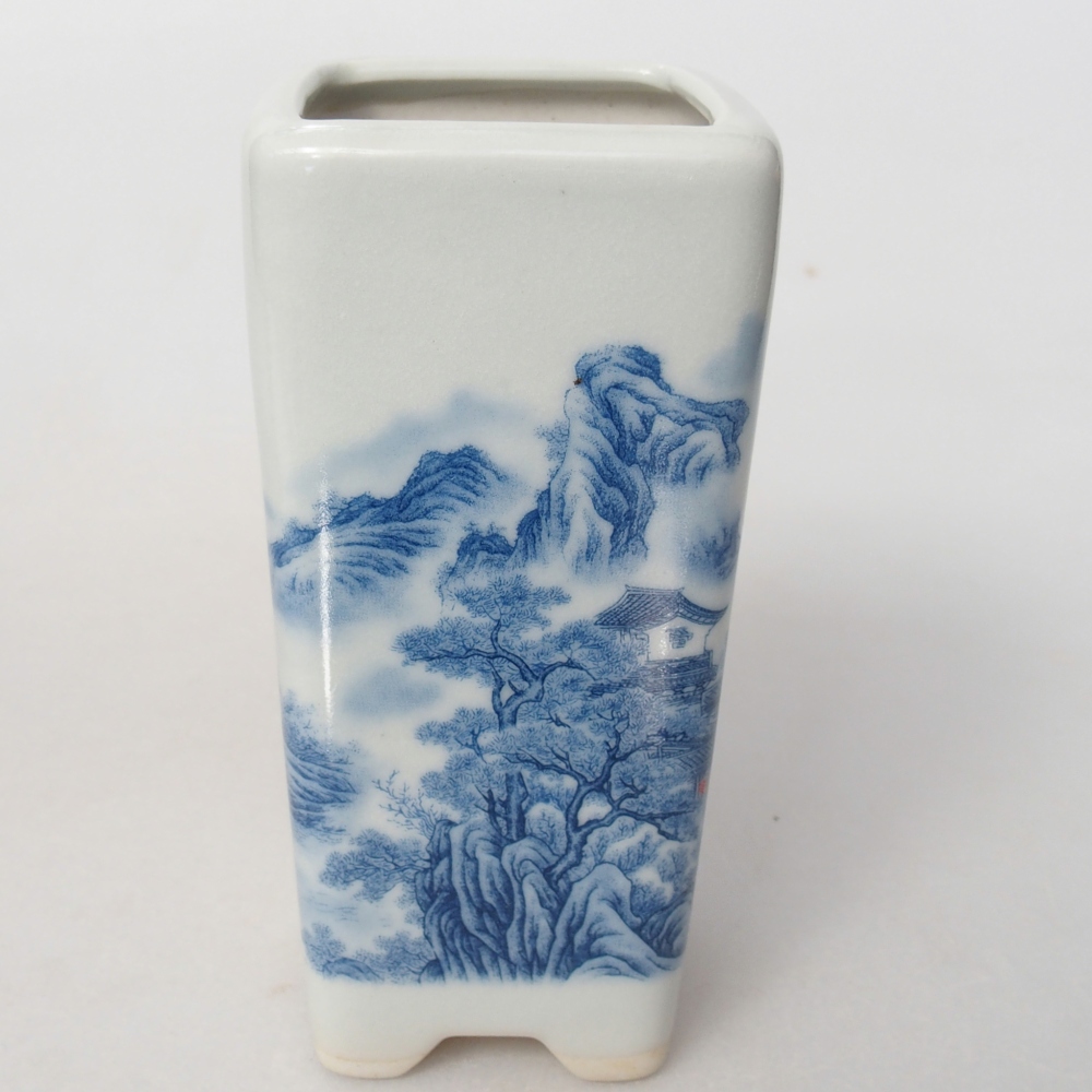 Ciotola per bonsai in ceramica 5,5 x 5,5 x 12 cm, colore bianco