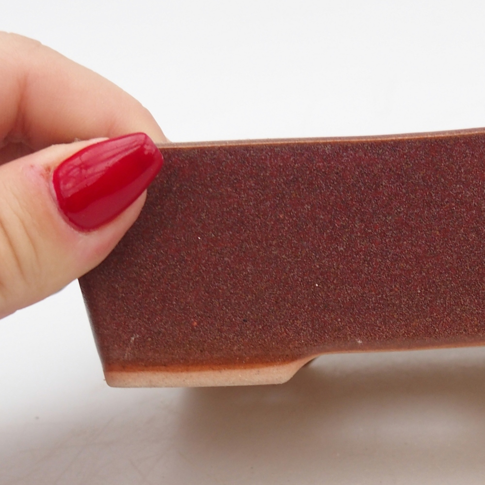 Ciotola bonsai in ceramica 26 x 26 x 8 cm, colore rosso