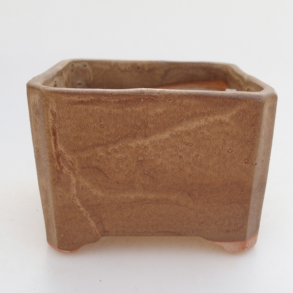 Ciotola bonsai in ceramica 9 x 9 x 7 cm, colore beige