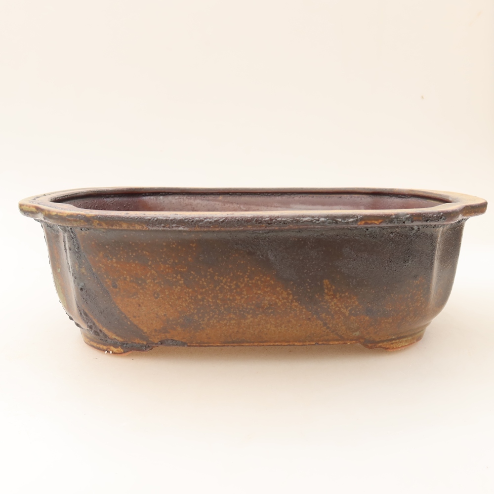 Vaso da bonsai in ceramica 24,5 x 21 x 7,5 cm, colore marrone