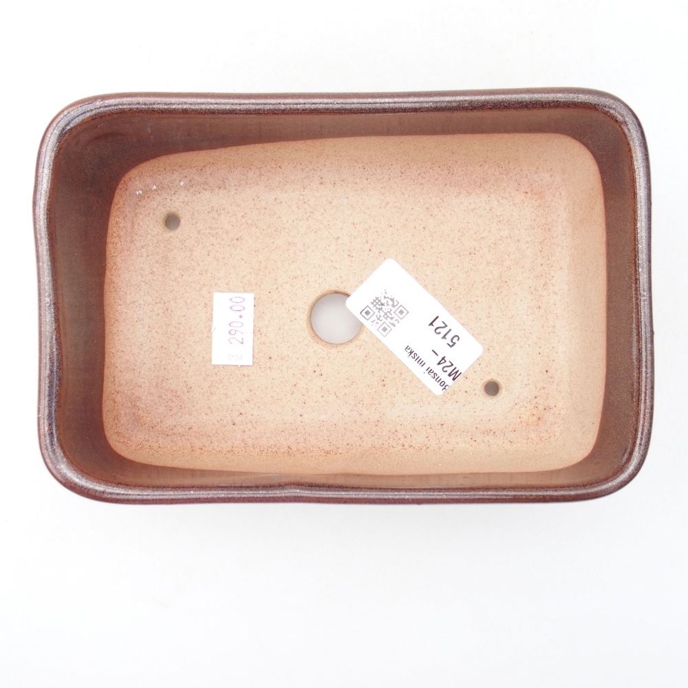 Ciotola bonsai in ceramica 16 x 11 x 5,5 cm, marrone