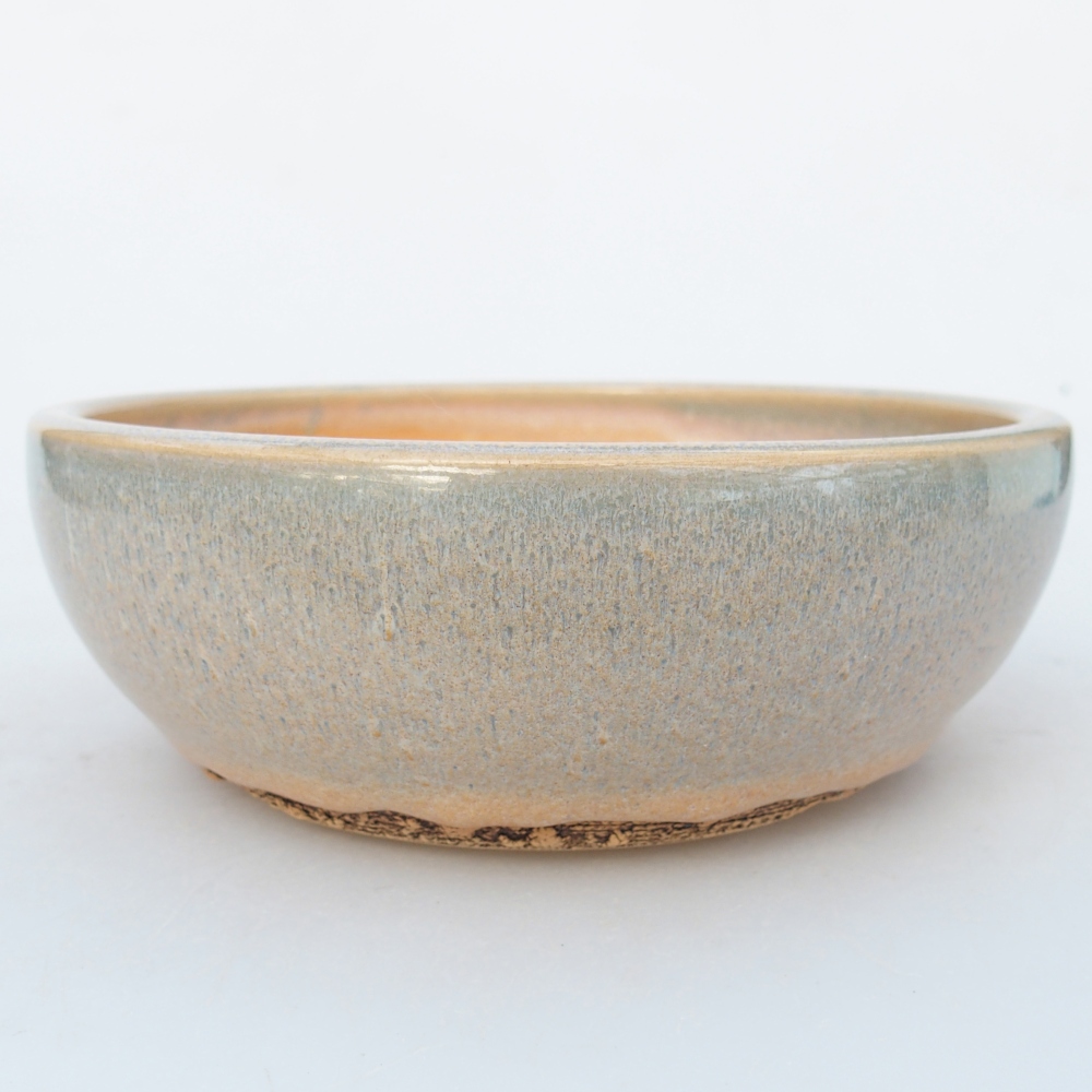 Ciotola per bonsai in ceramica 15 x 15 x 5 cm, verde-marrone