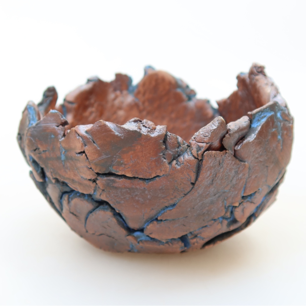 Guscio in ceramica 10,5 x 10 x 7,5 cm, colore blu