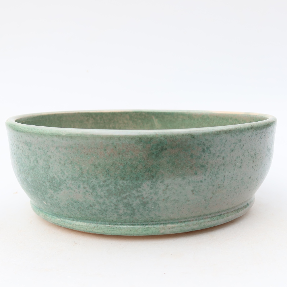 Ciotola per bonsai in ceramica 17,5 x 17,5 x 6 cm, verde