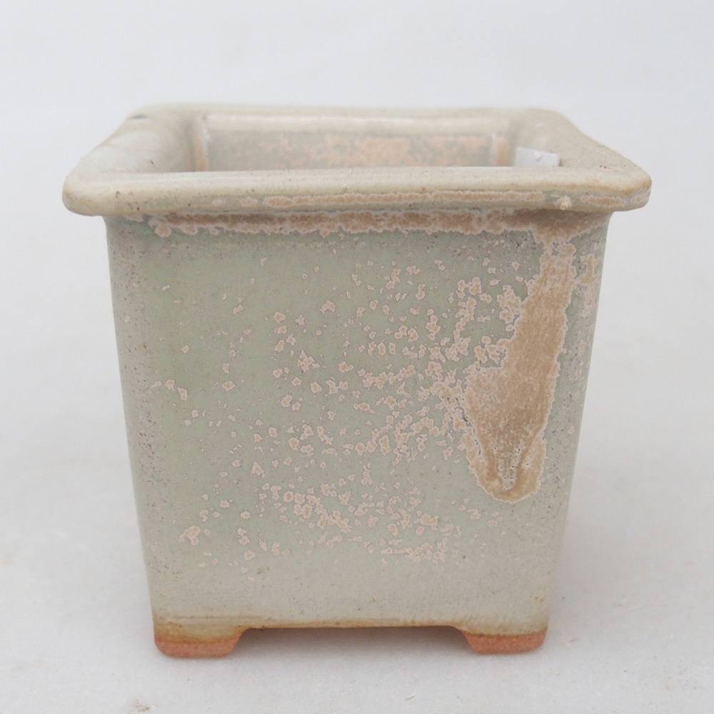 Ciotola per bonsai in ceramica 5,5 x 5,5 x 5,5 cm, colore beige