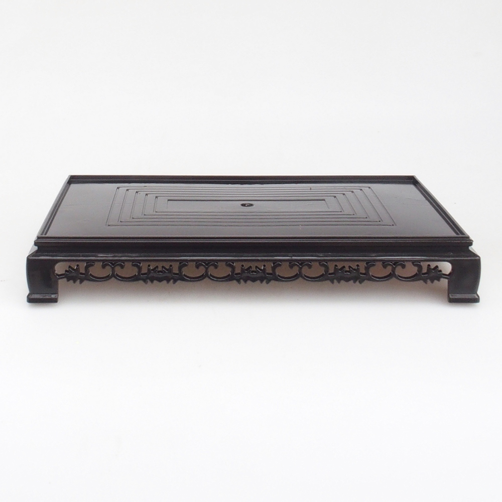 Tavolo bonsai rettangolo in plastica 27 x 17,5 x 4 cm, nero