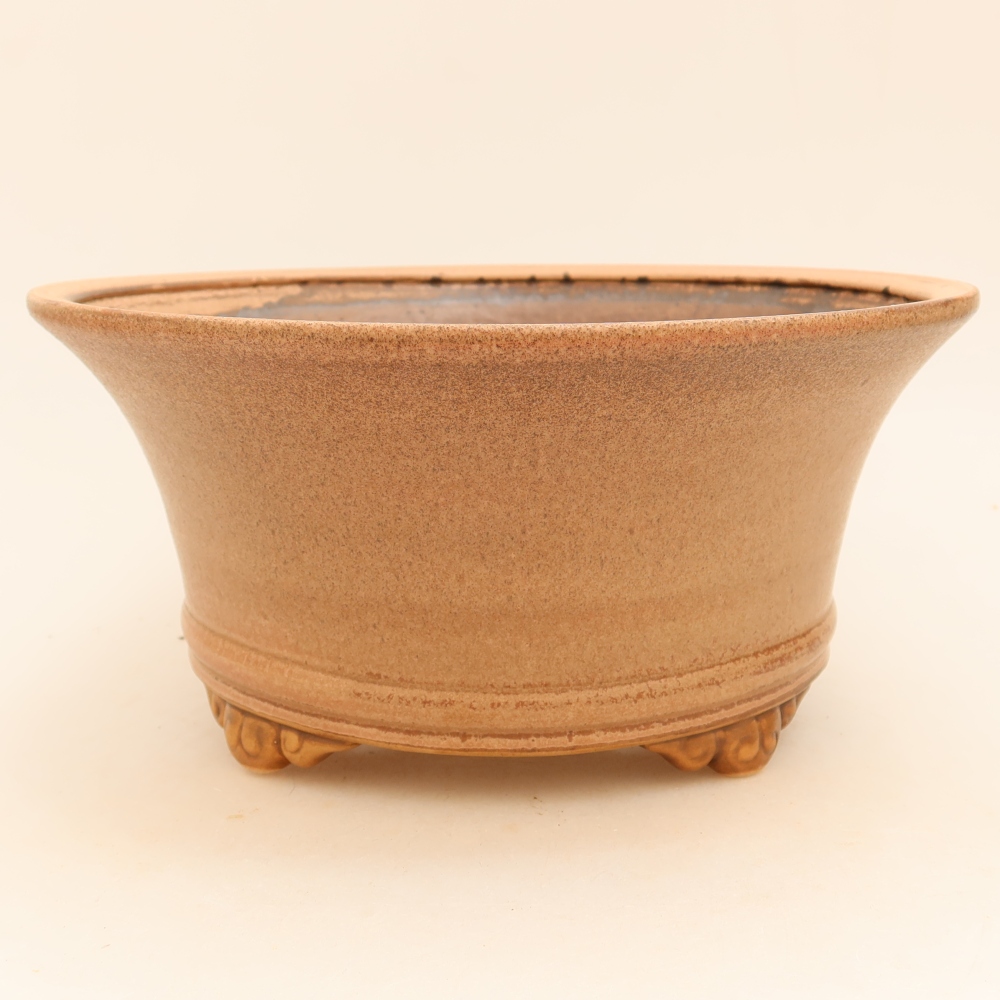Vaso da bonsai in ceramica 24,5 x 24,5 x 11 cm, colore rosa