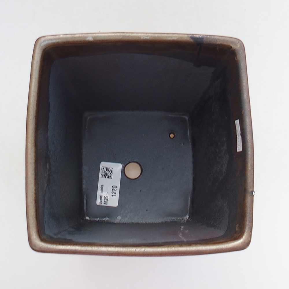 Ciotola per bonsai in ceramica 15 x 15 x 19 cm, marrone