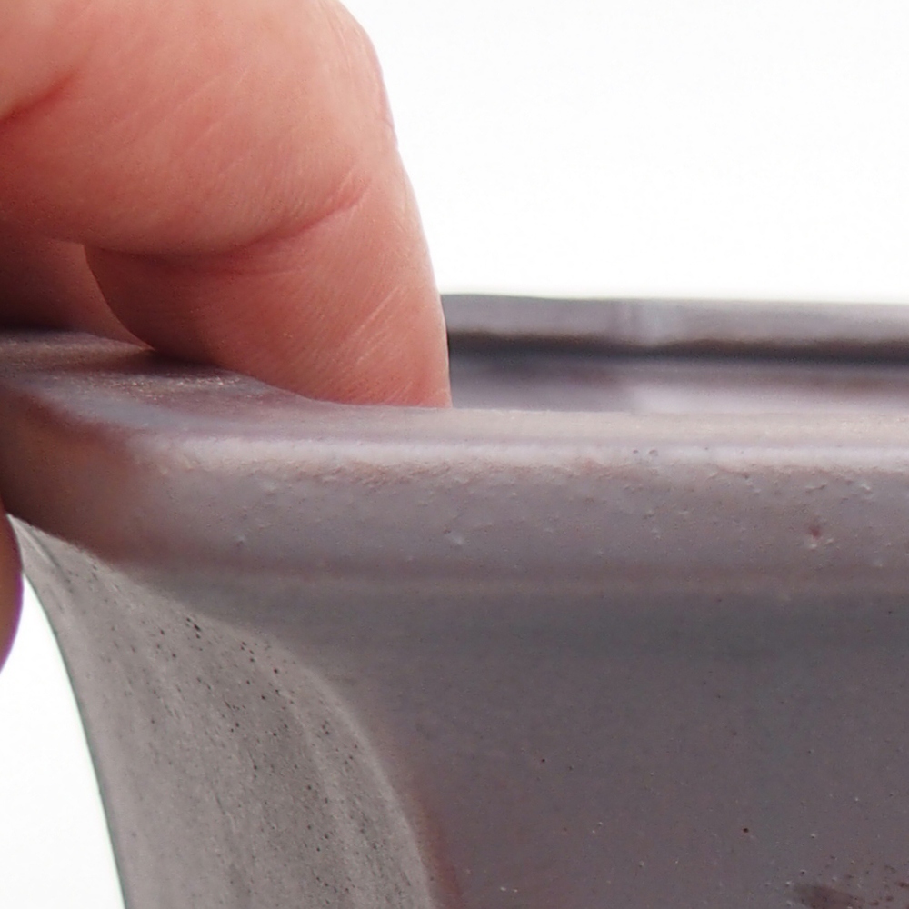 Ciotola bonsai in ceramica 18 x 16 x 9 cm, colore metallo