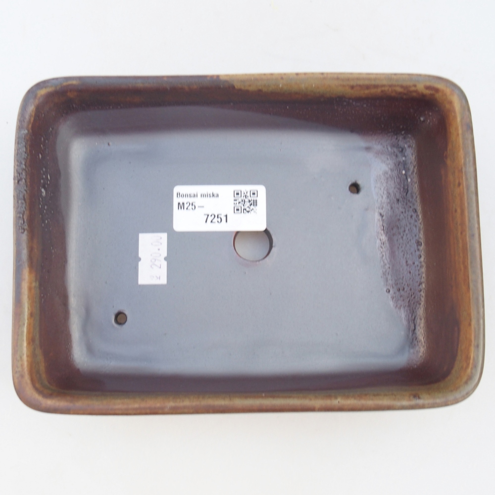 Ciotola bonsai in ceramica 26 x 26 x 8 cm, colore rosso