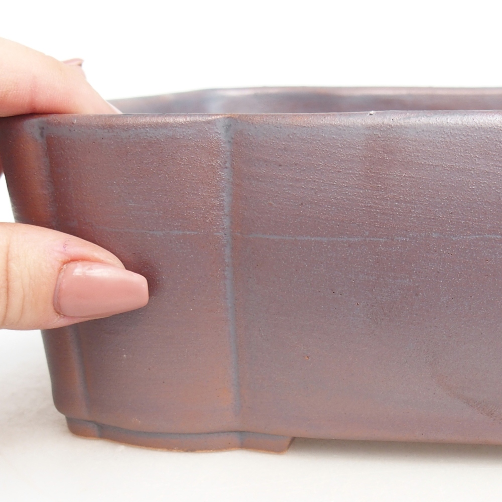 Ciotola bonsai in ceramica 21 x 17 x 7 cm, colore metallo