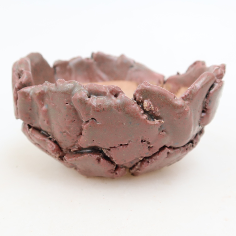 Guscio in ceramica  10,5 x 10,5 x 6 cm, colore rosa