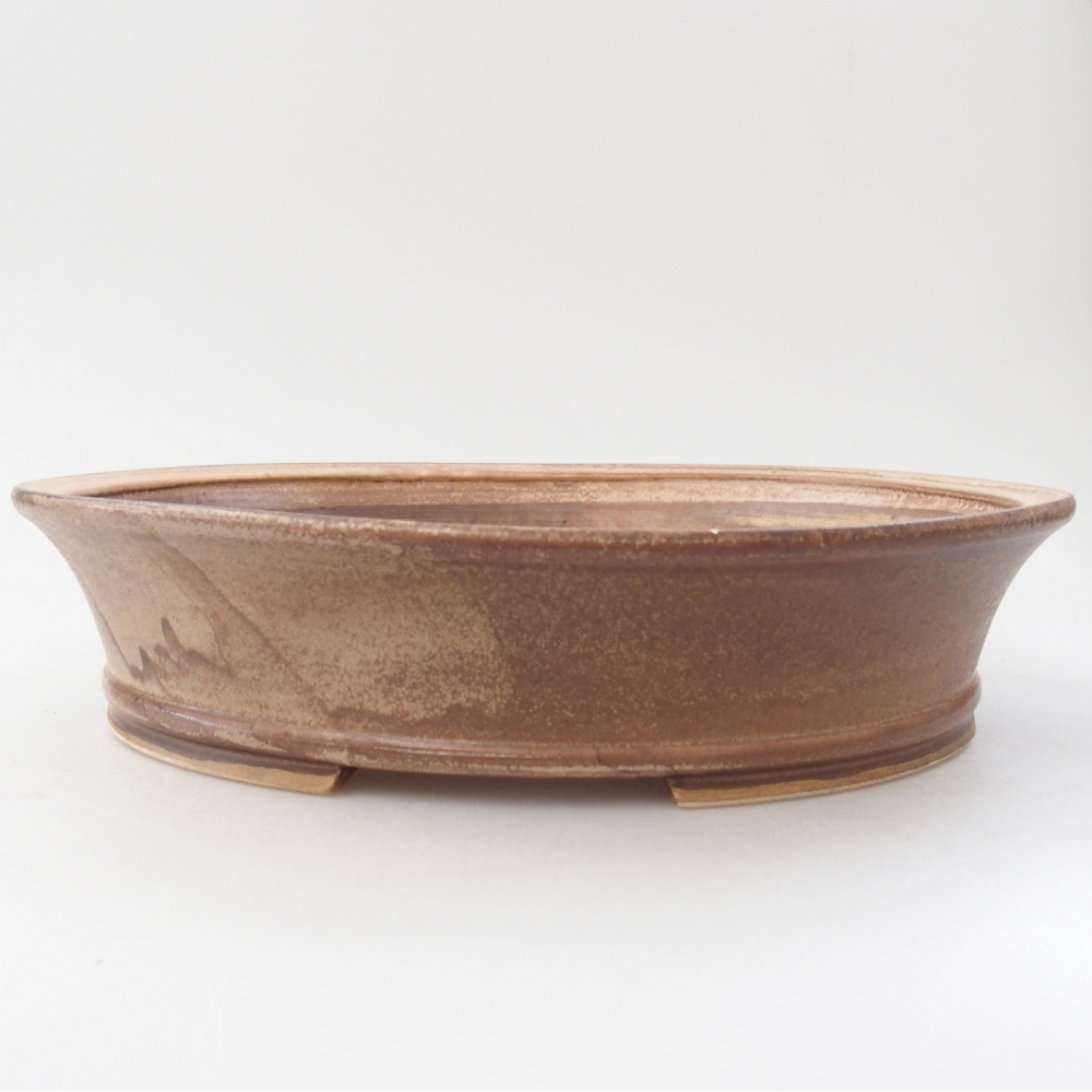 Ciotola per bonsai in ceramica 27 x 24 x 6 cm, colore beige