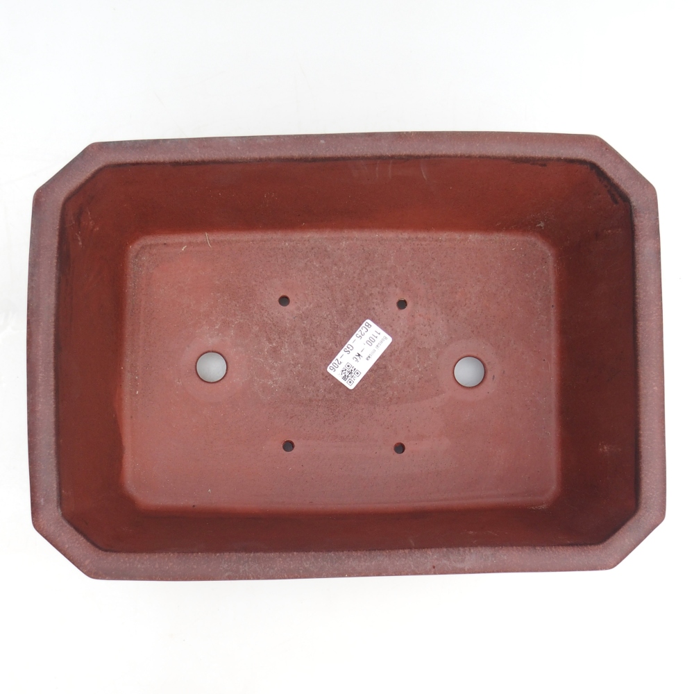 Ciotola per bonsai in ceramica 32,5 x 22,5 x 11,5 cm, marrone