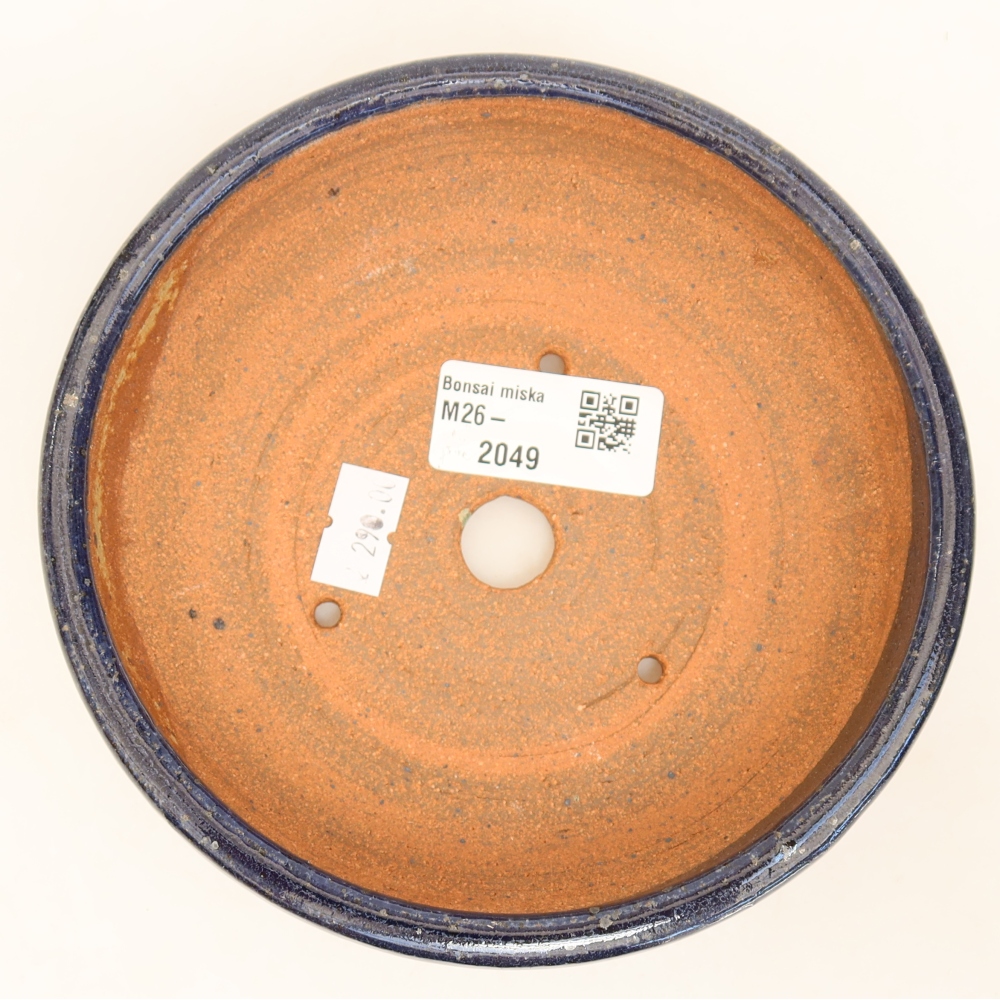Vaso da bonsai in ceramica 14,5 x 14,5 x 4,5 cm, colore blu