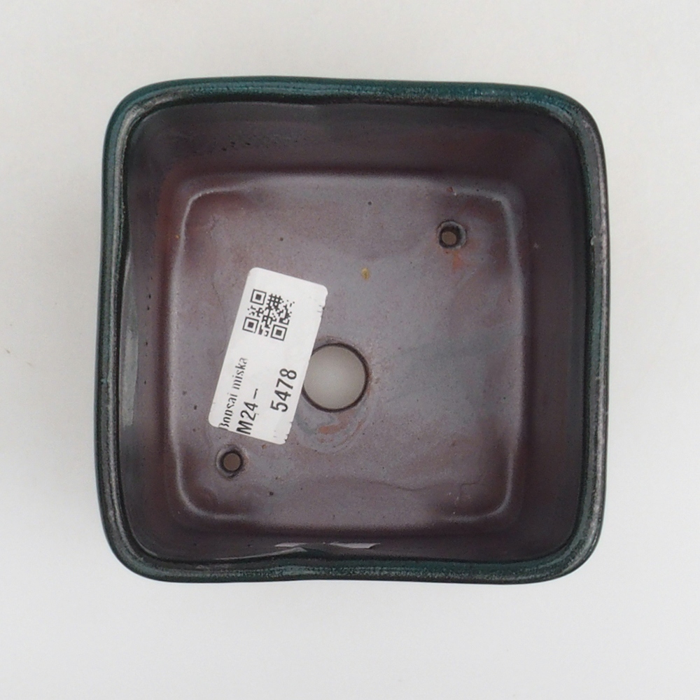 Ciotola per bonsai in ceramica 10 x 10 x 8 cm, verde