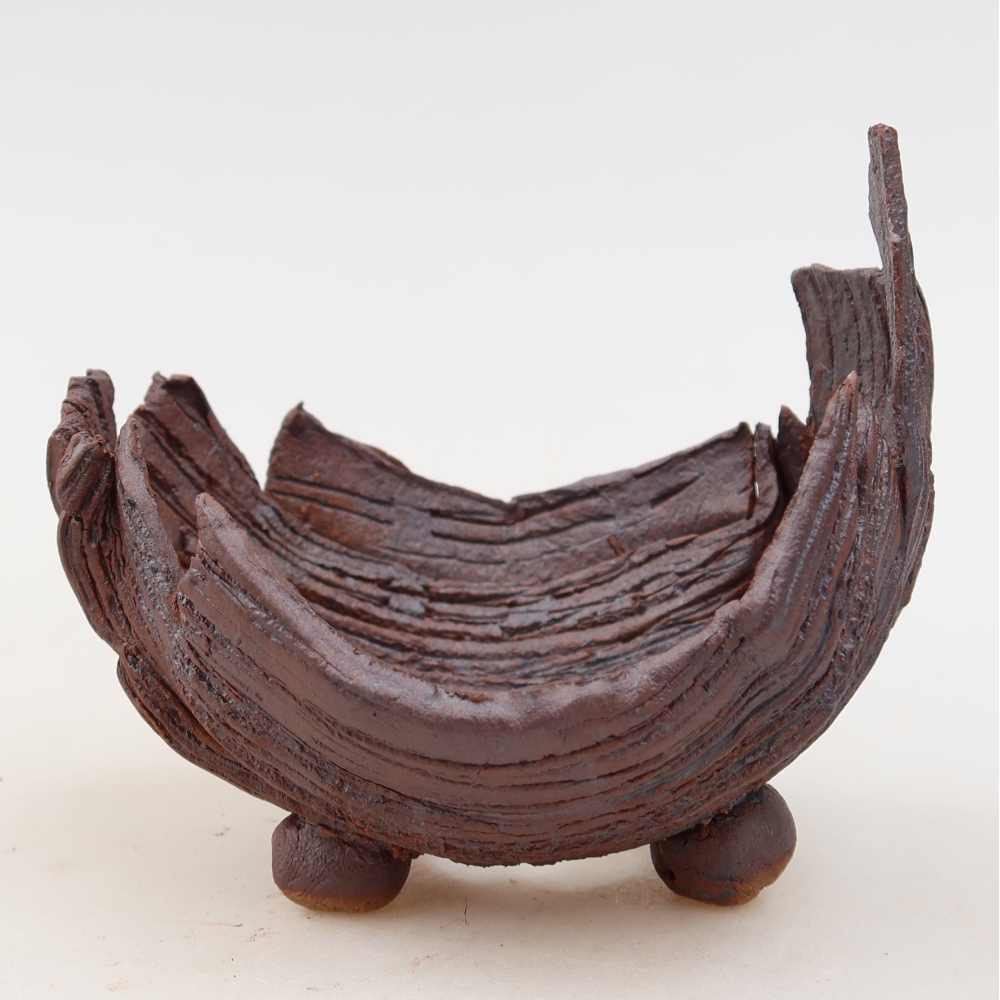Guscio in ceramica  9,5 x 8,5 x 9 cm, colore marrone