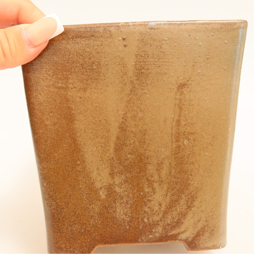 Ciotola bonsai in ceramica 13 x 13 x 13,5 cm, marrone